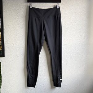 Nike Black Tight Leggings with Mesh Calf
